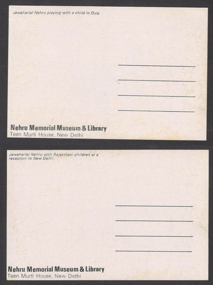 India 1963 Nehru Memorial postcards (6)