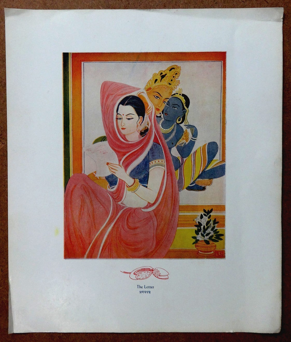 India vintage print THE LETTER by KANU DESAI – Pranay Madhuri series