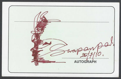 AOP Swapan Paul, Artist pen sketch on autograph card India
