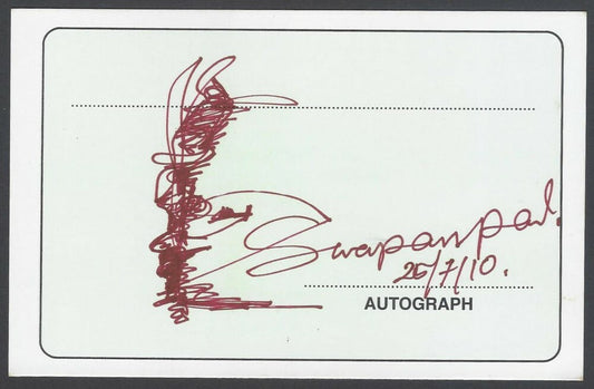 AOP Swapan Paul, Artist pen sketch on autograph card India