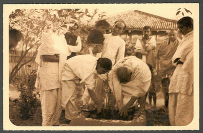 AOP India full back pictorial 50p Gandhi postal card GANDHI 