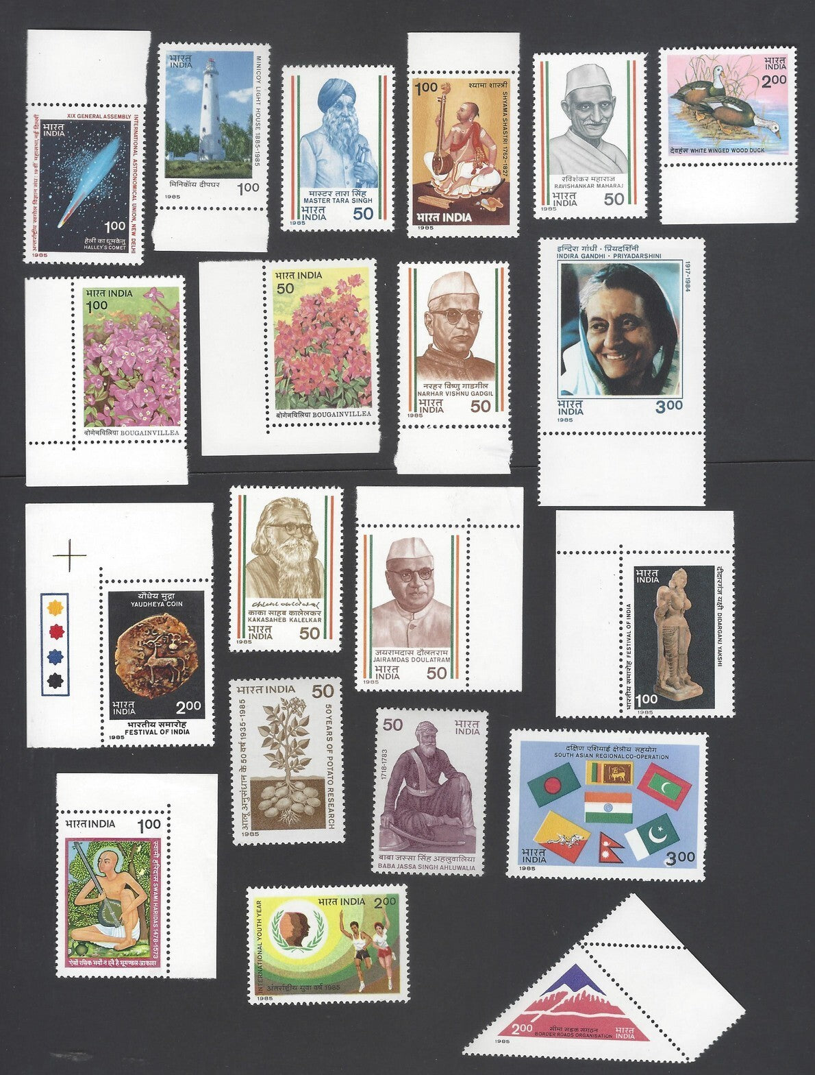AOP India 1985 Year set MNH