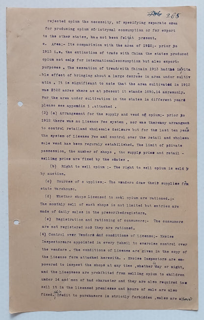 AOP India Official correspondence - OPIUM & OTHER DANGEROUS DRUG 1929-30