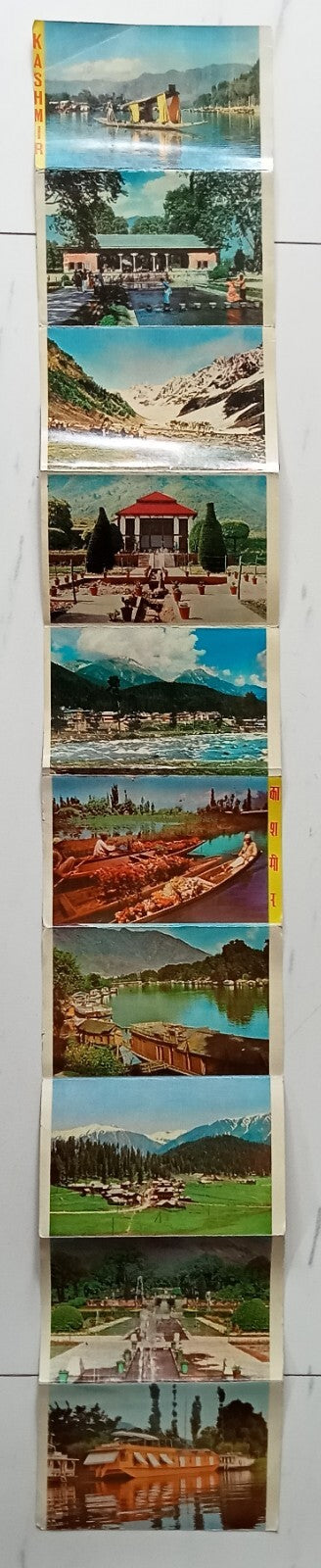 (AOP) India - Kashmir vintage folder with 10 postcards