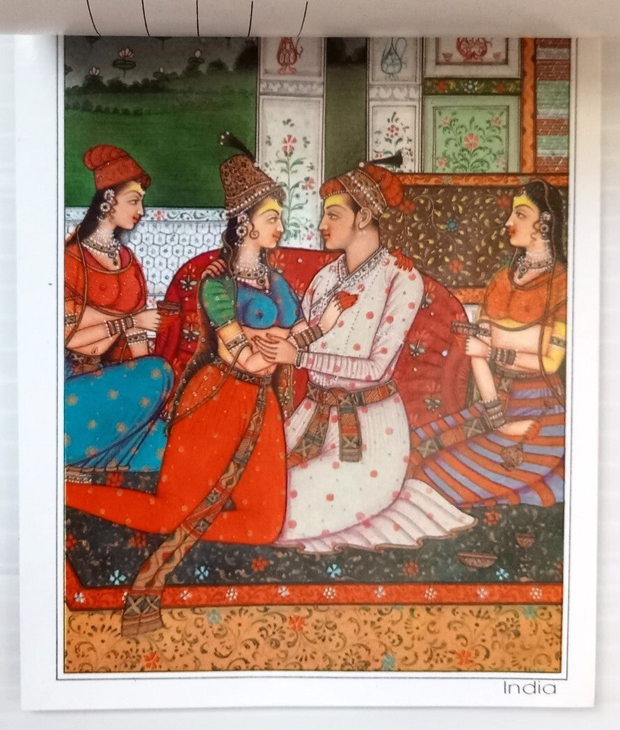 AOP India booklet of 10 postcards MINIATURE PAINTINGS