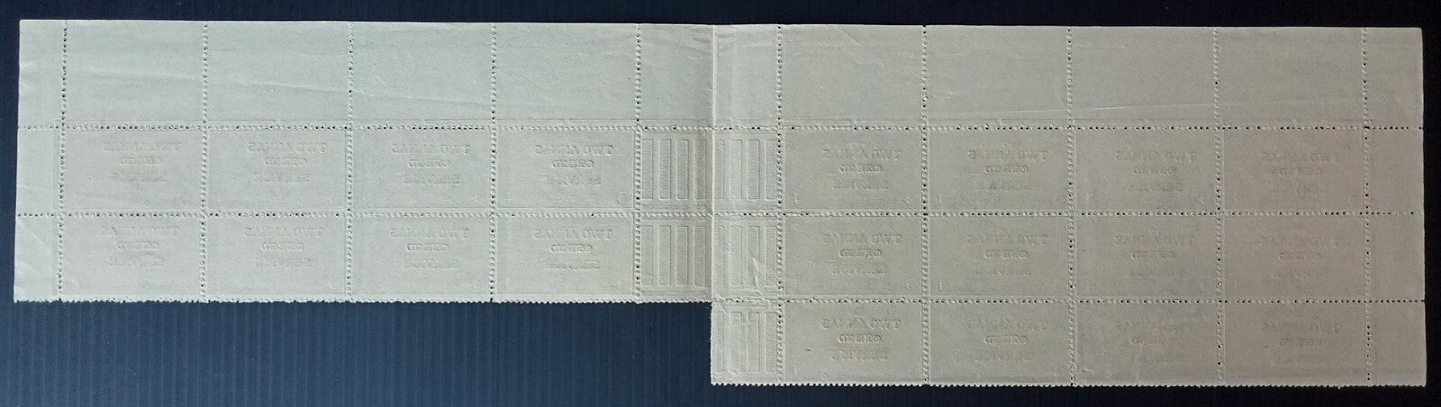India Travancore Cochin Off 2a perf 12.5 mint gutter block of 20. SG O13 £95