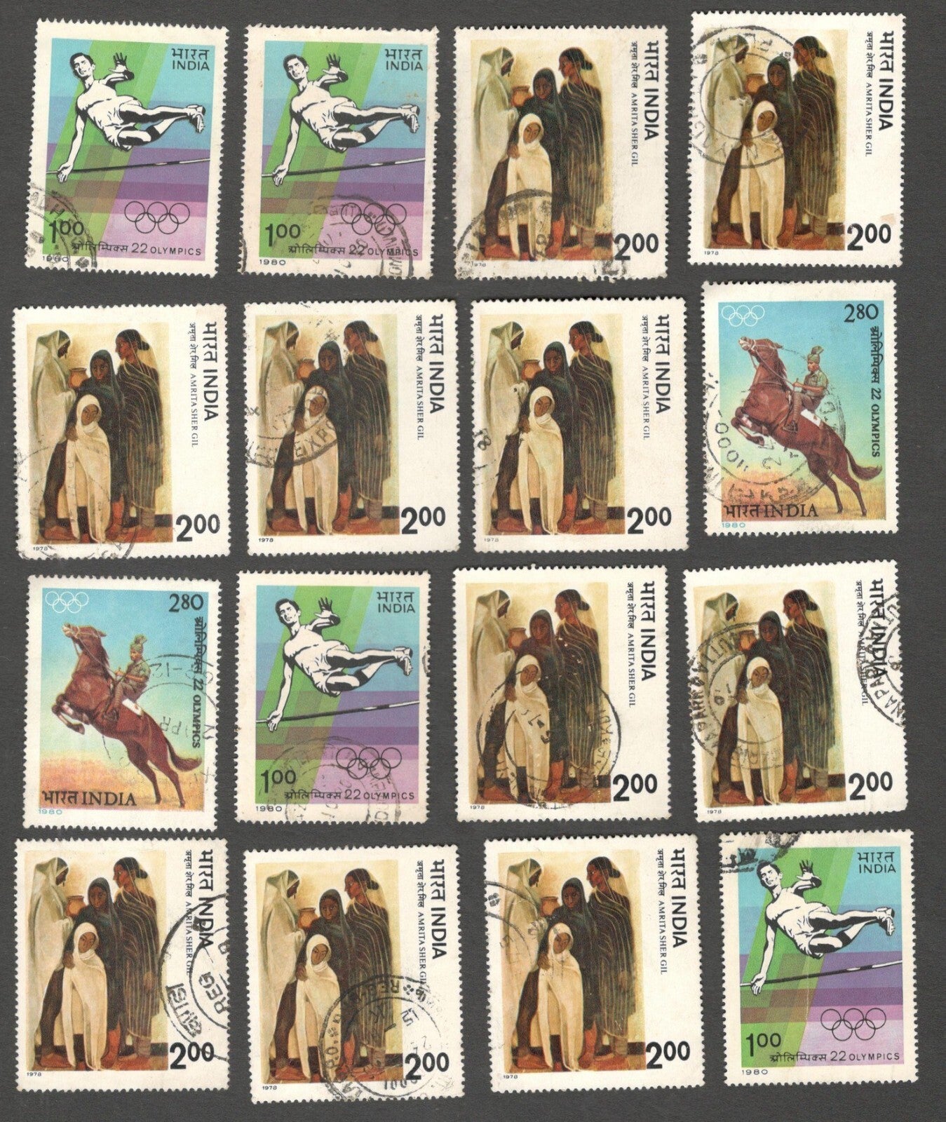AOP India used commemoratives x 135