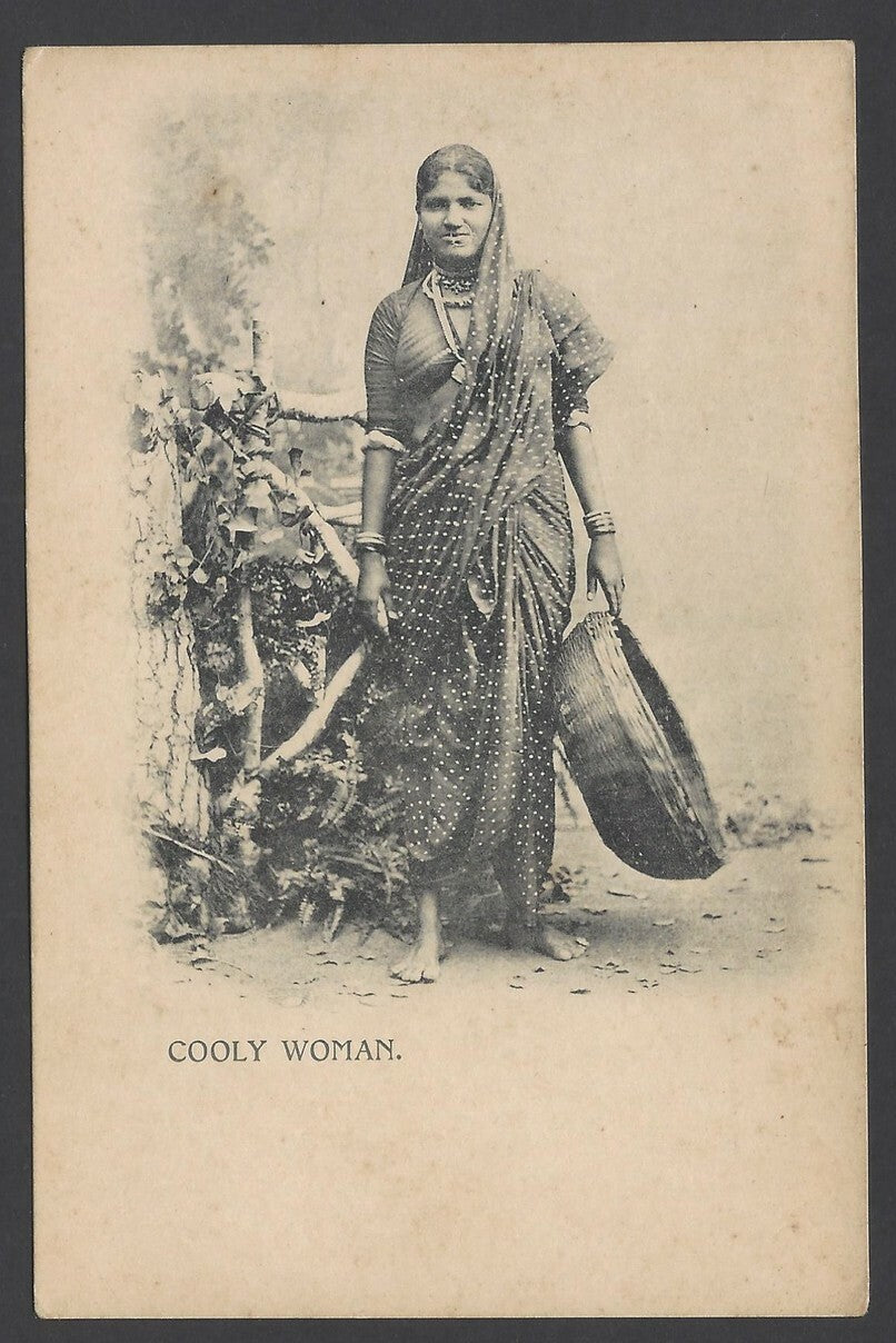India COOLY WOMAN vintage UB postcard