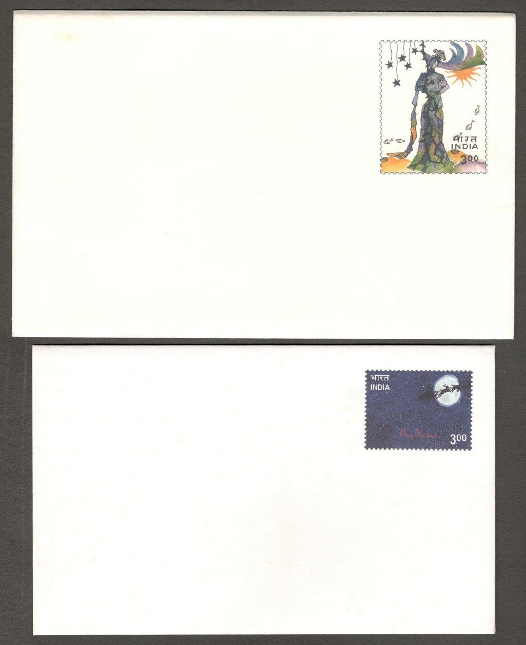(AOP) India collection of Post Office greetings envelopes with enclosed cards