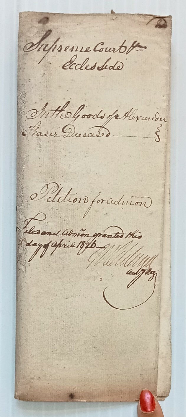AOP India 1826 Supreme Court, Fort Williams, Calcutta document