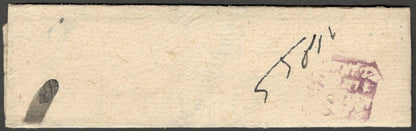 India Jaipur 1878 pre stamp cover red paid hs to Niwai