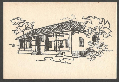 AOP India vintage postcard Hriday Kunj, Satyagraha Ashram, Sabarmati