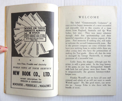 Commonwealth Cricket Tour of India souvenir / programme 1950-1