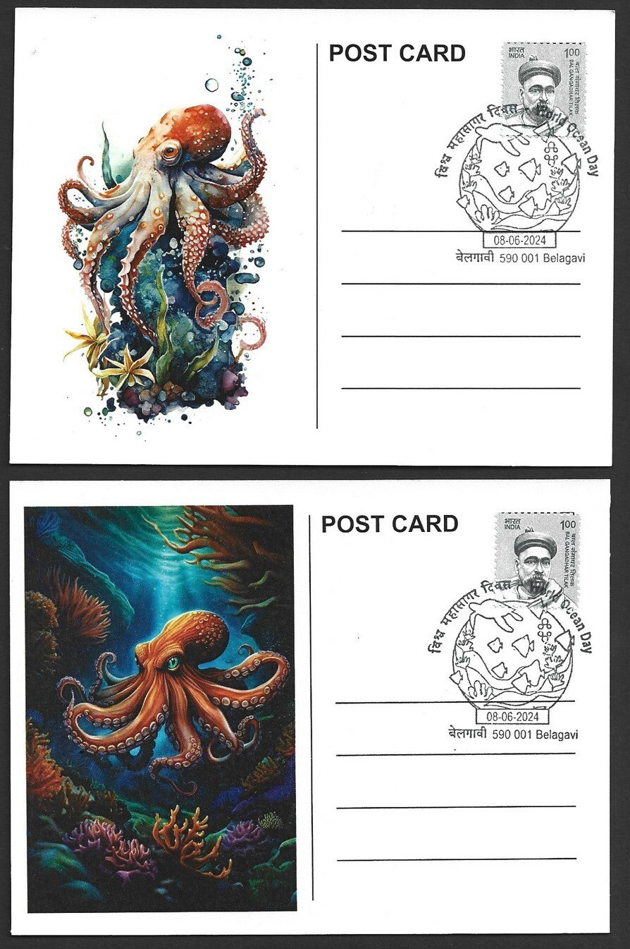 India 2024 World Ocean Day pictorial event postcards (6)