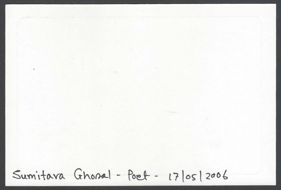 AOP India Sumitara Ghosal, Poet signed autograph card