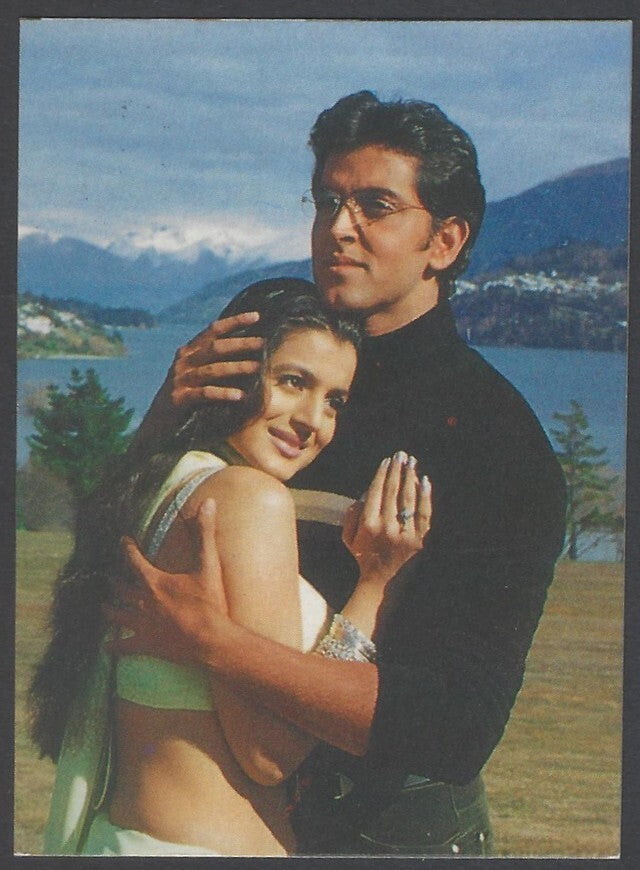 AOP2 India Bollywood 2001 Pocket Calendar - AMISHA PATEL & HRITHIK ROSHAN