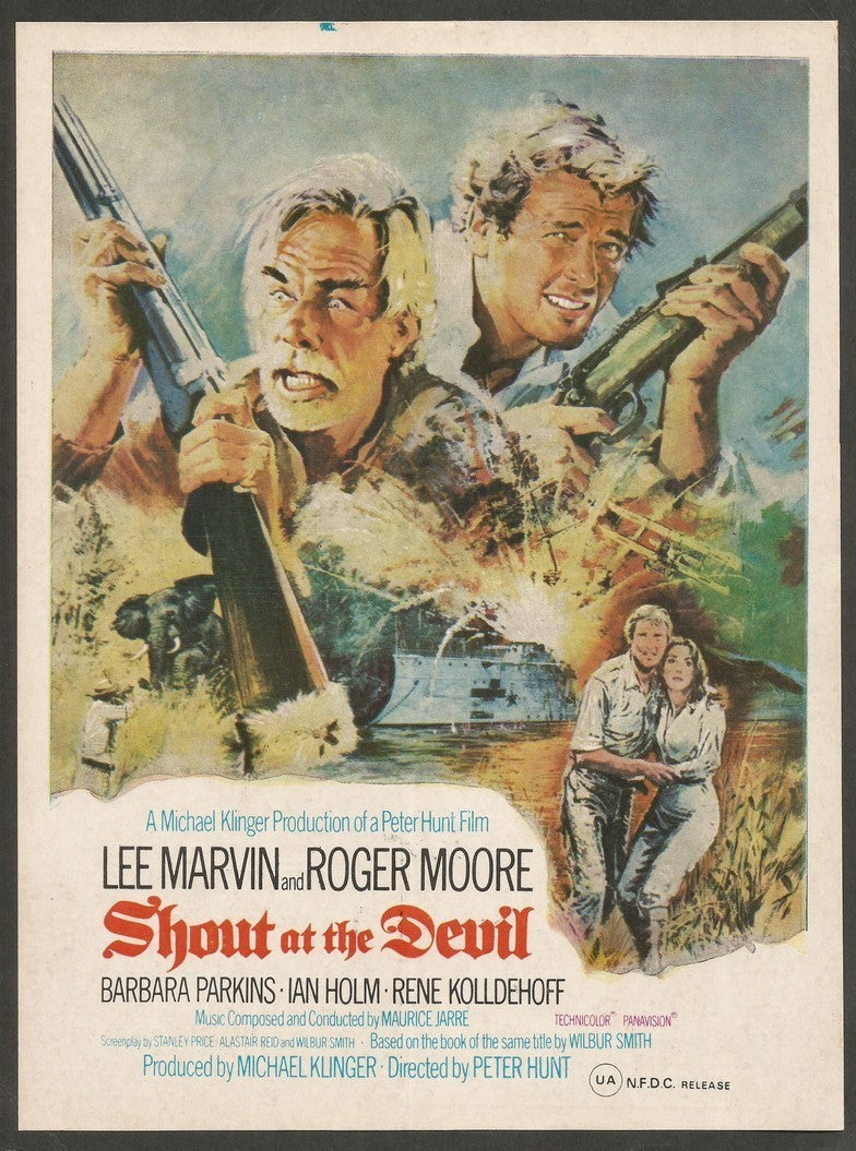 SHOUT AT THE DEVIL 1976/87 India press card Lee Marvin & Roger Moore