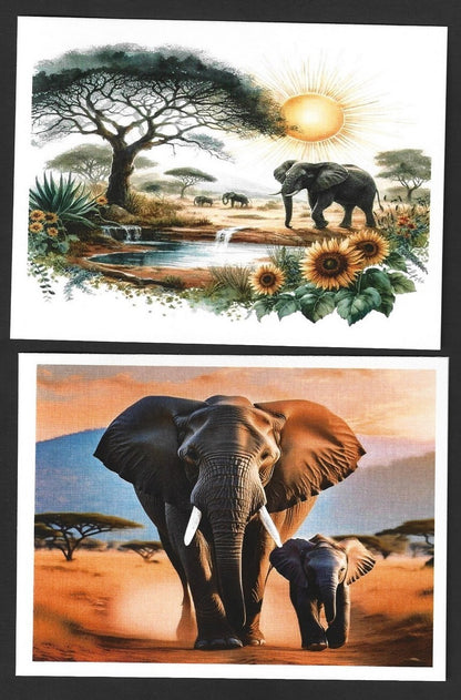 India 2023 LEMRU ELEPHANT RESERVE Special postcards (5)