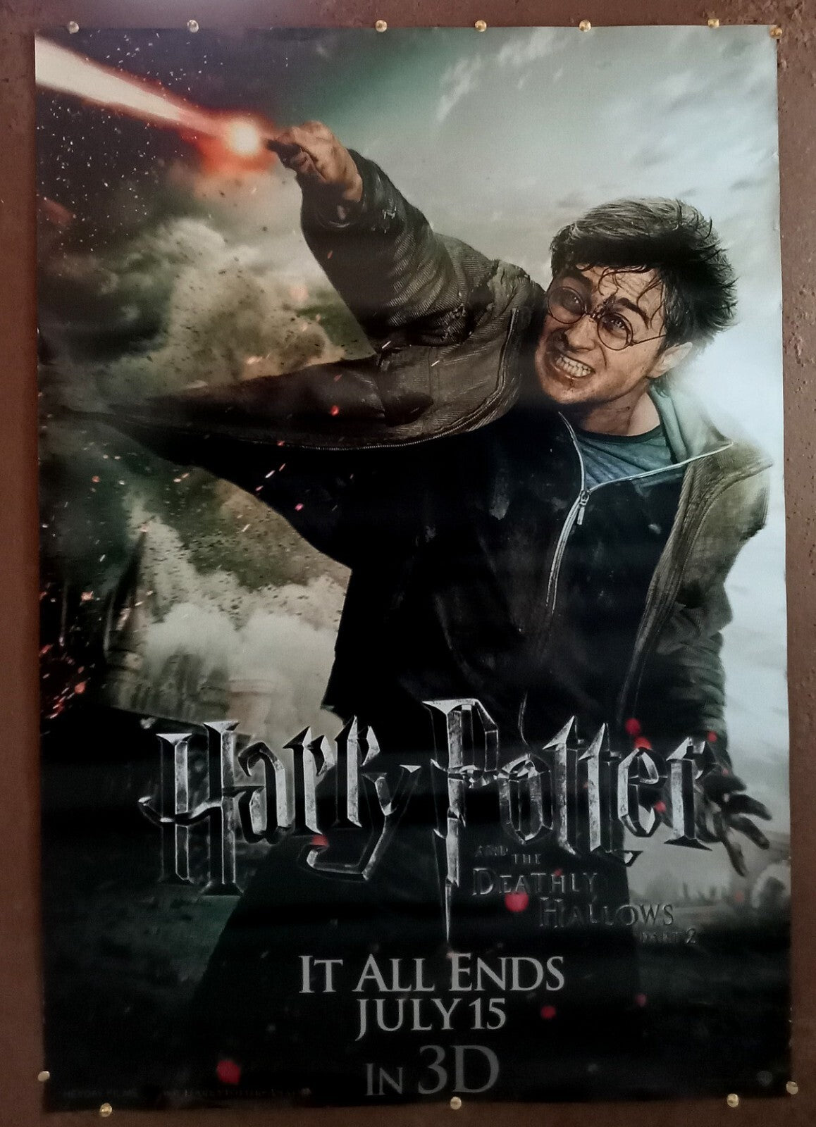 2010 Harry Potter and the Deathly Hallows 1 sheet India poster Daniel Radcliffe