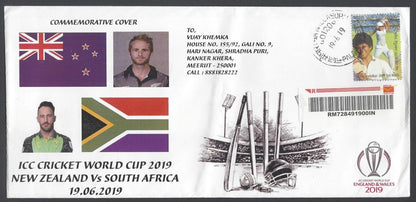 AOP India 2019 CRICKET World Cup New Zealand vs South Africa Special cover