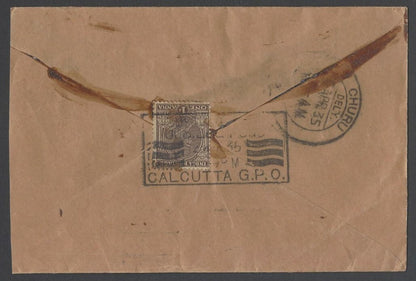 AOPIMT India illustrated 1935 advertisement cover UMBRELLA MERCHANT