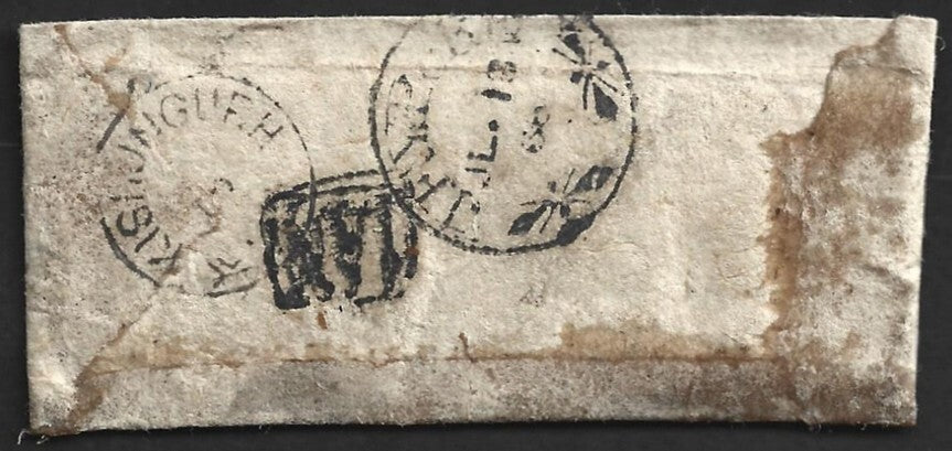 AOP India 1868 stampless cover