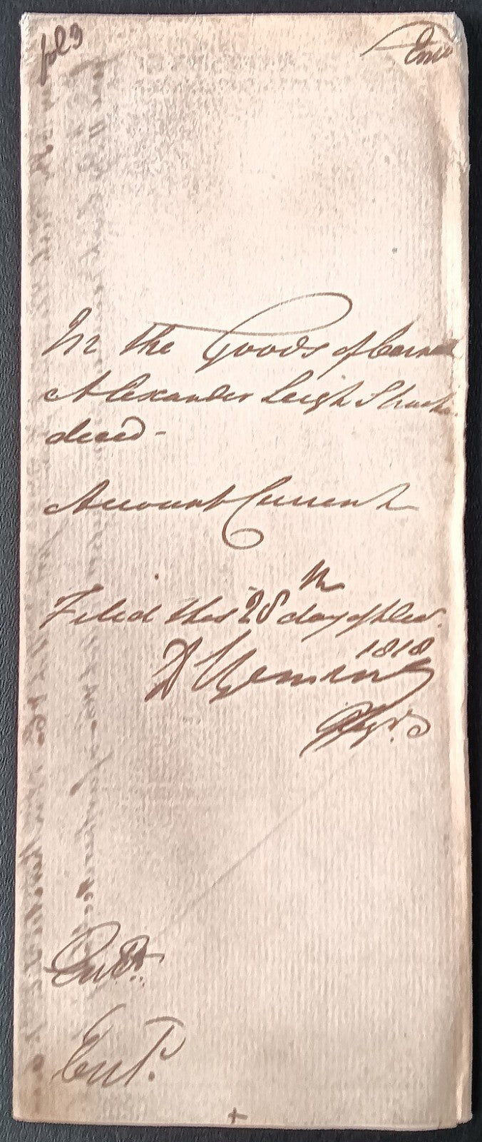 India King George IIII 1818 Fort William, Calcutta 2 page document