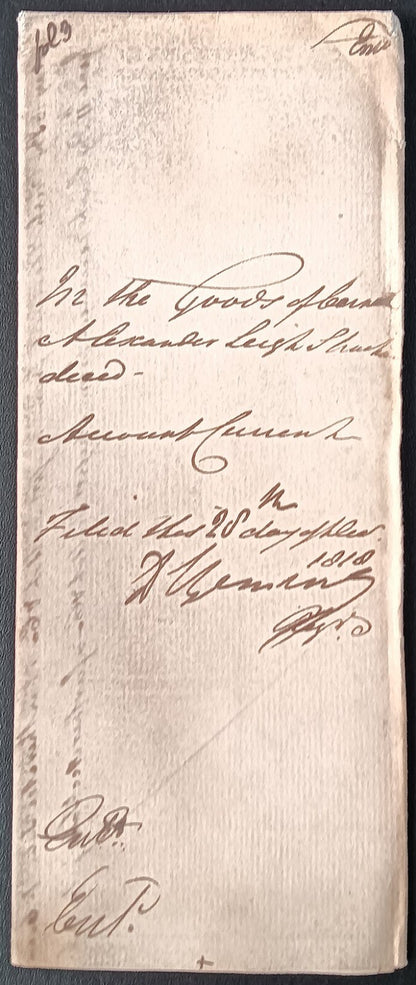 India King George IIII 1818 Fort William, Calcutta 2 page document
