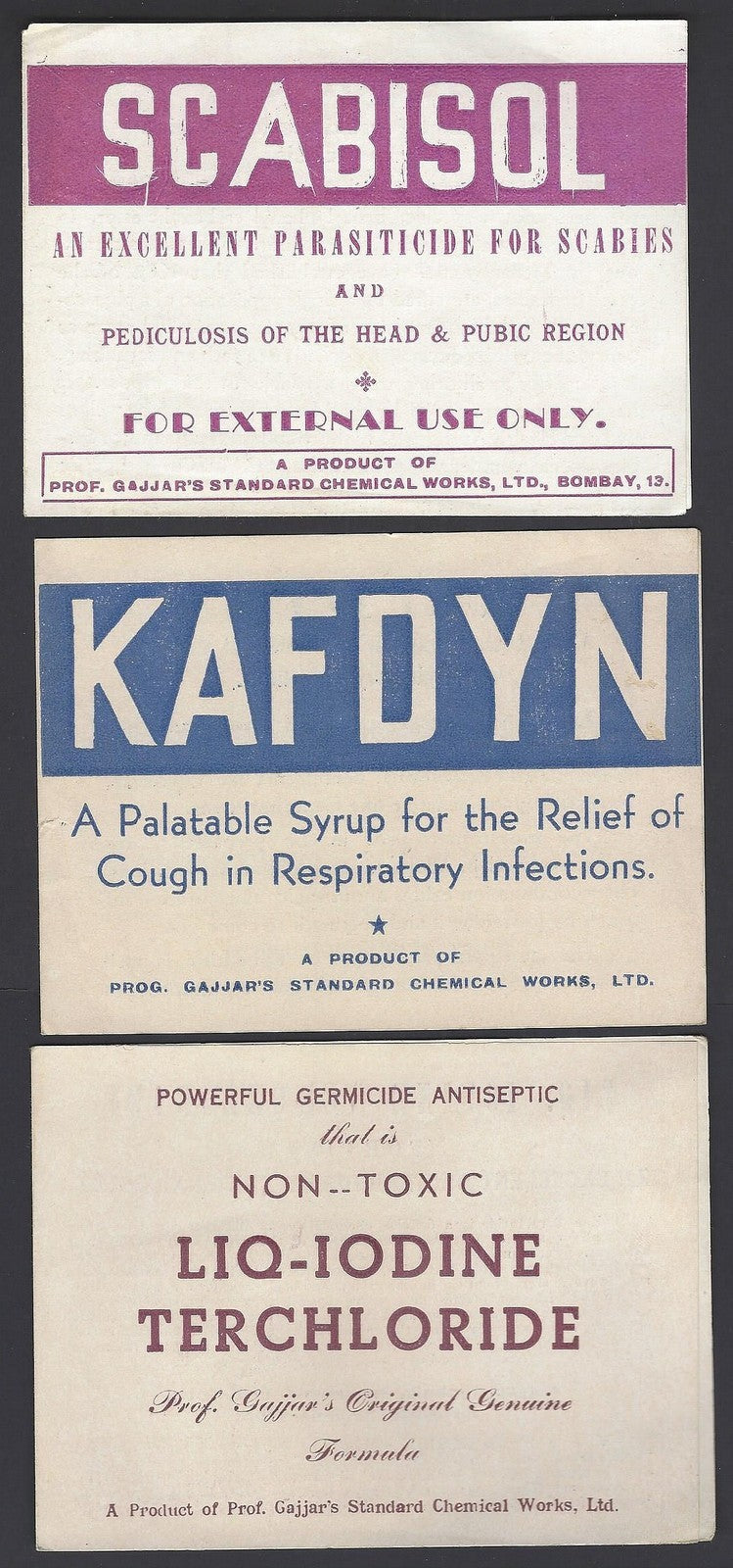 India 1940s to 1950s medical advertisements & merchandise (124) ZAZ
