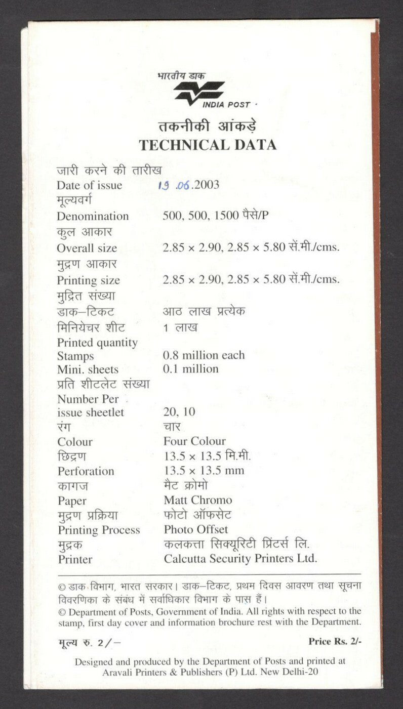 India 2003 Government Museum, Chennai used brochure