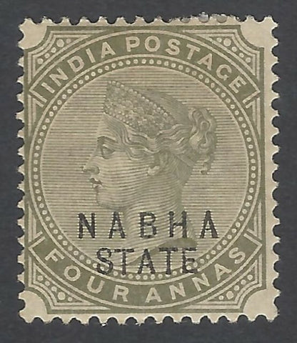 AOP India Nabha State QV 1885 4a MH SG 23 £12