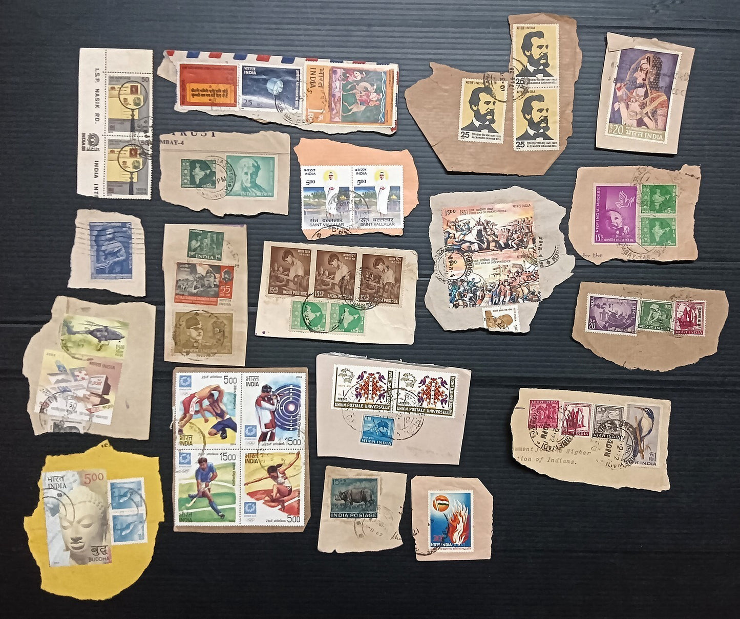 India unpicked on paper commemorative mix (100)