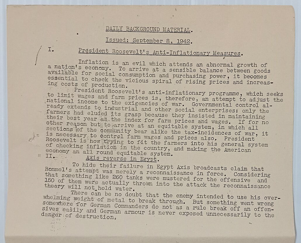 India Natl War Front 1942 pamphlet How the Japanese get othrs to praise them 4pg