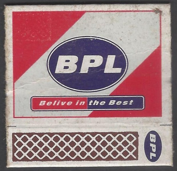 AOP India Matchbox outer with advertisement for BPL News Channel 