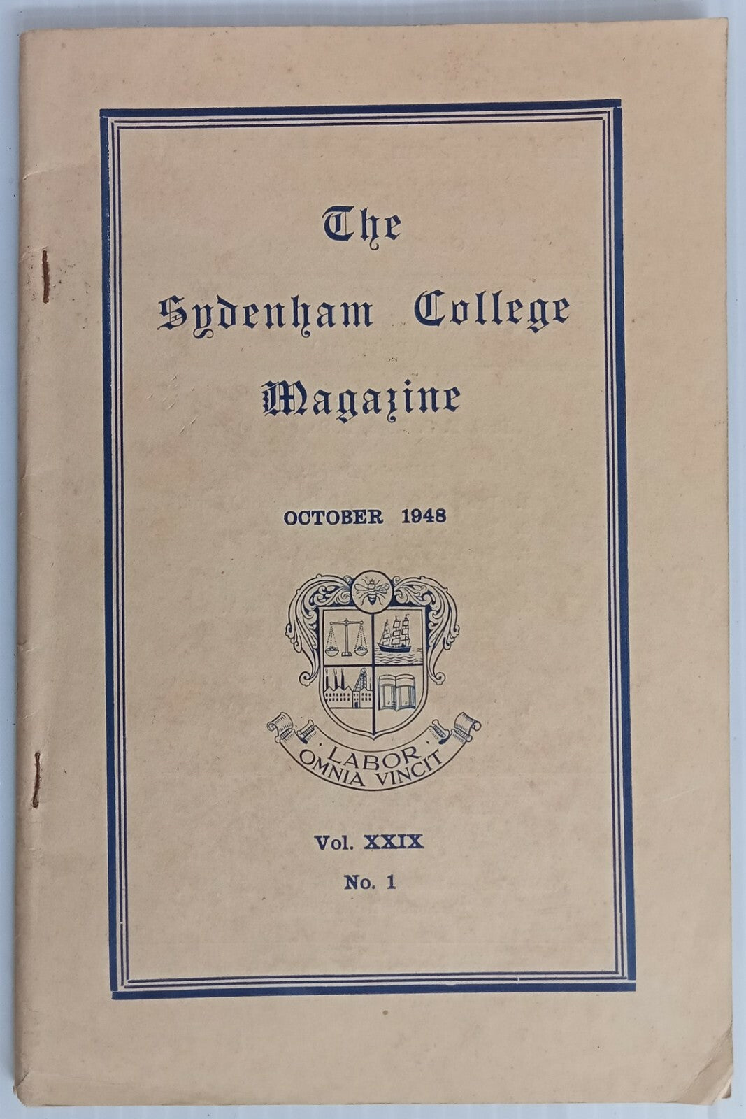 AOP India Sydenham College Magazine October 1948