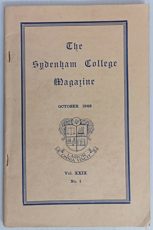 AOP India Sydenham College Magazine October 1948