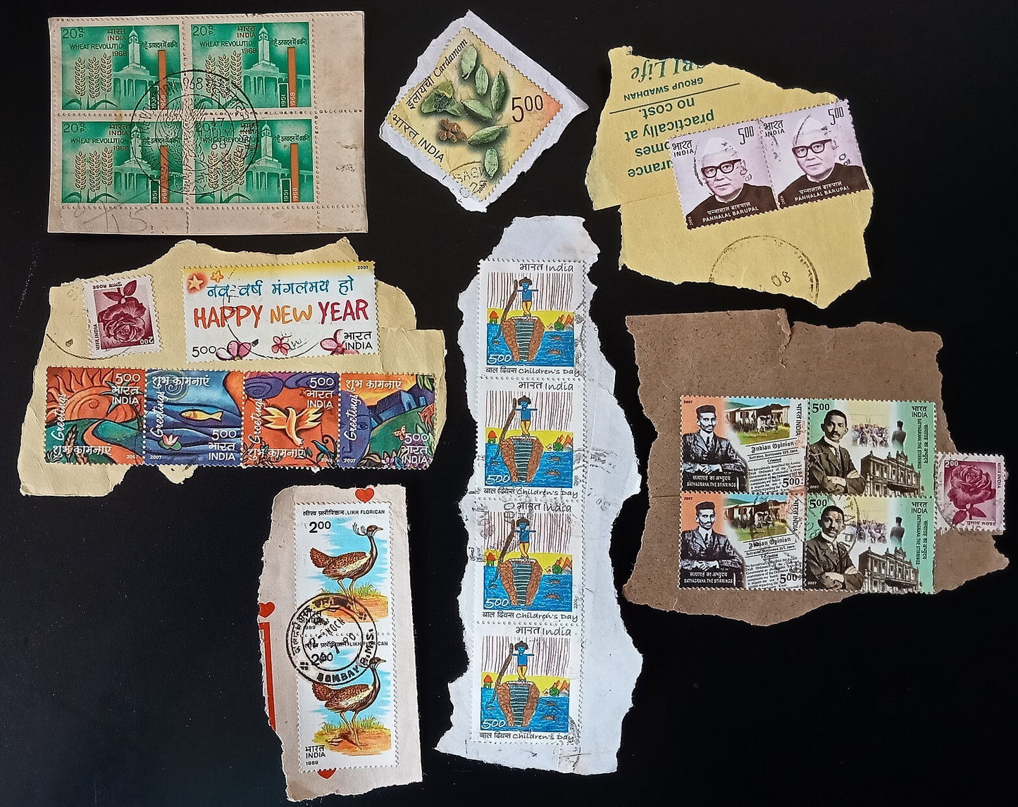 India unpicked on paper commemorative mix (200)