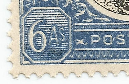 India Jaipur State 6a pair with FRAME PRINTED DOUBLE MNH