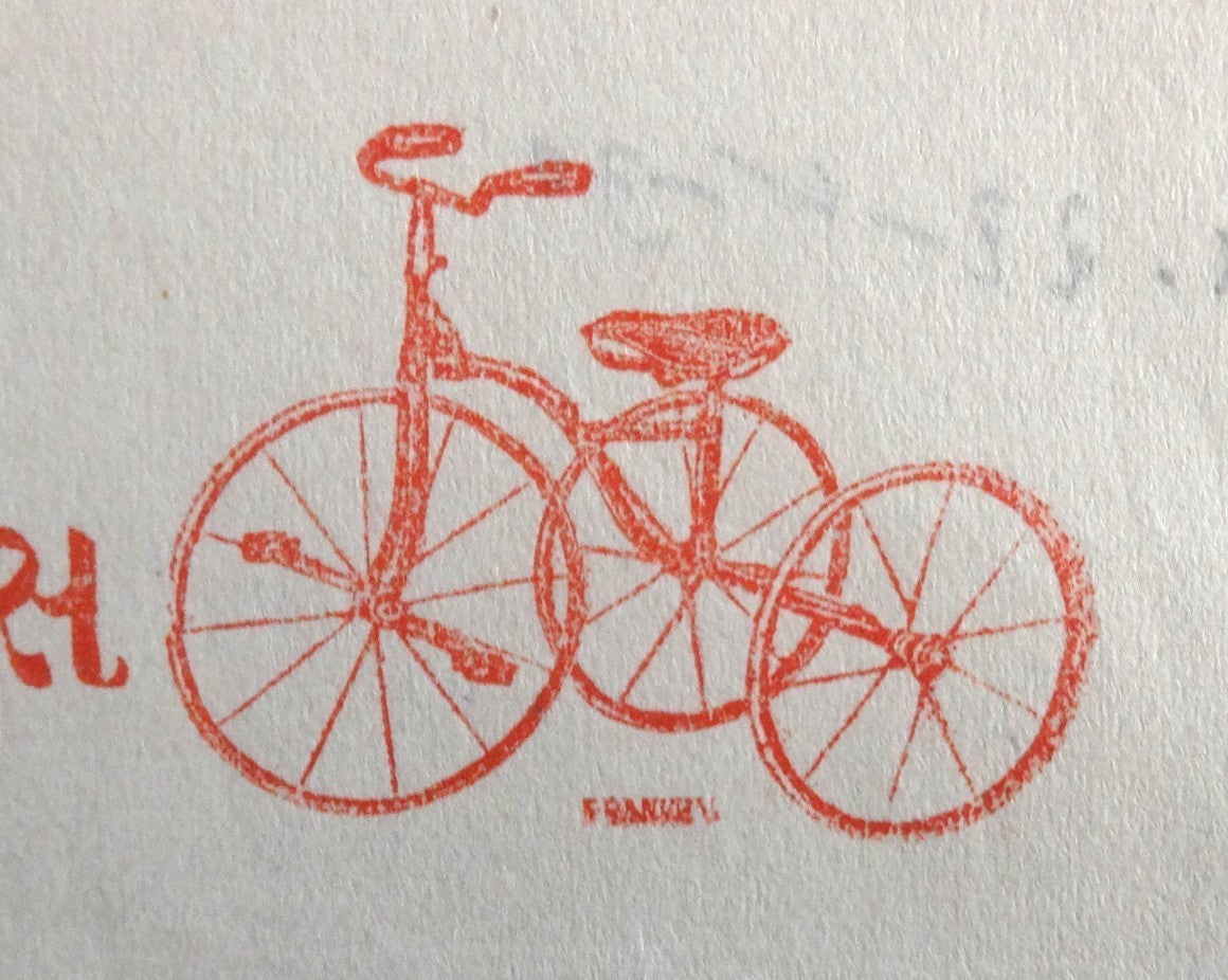 India 1930 illustrated letterhead MOHAMEDALLY ALLIBHAI SONS  - Bicycle Rajkot