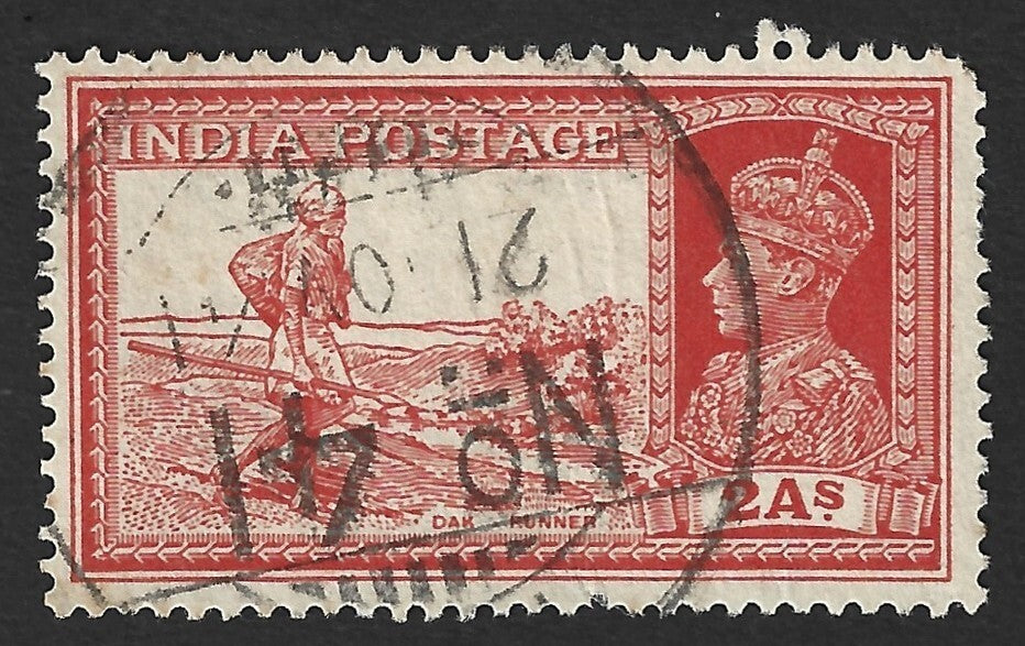 India KGVI 1937 2a Dak Runner canc. FPO 41 KIRKUK, Iraq