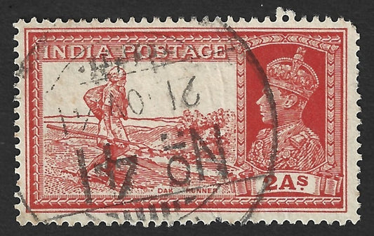 India KGVI 1937 2a Dak Runner canc. FPO 41 KIRKUK, Iraq