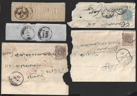 (AOP) India Indore - State Post Office & Imperial post office covers (5)
