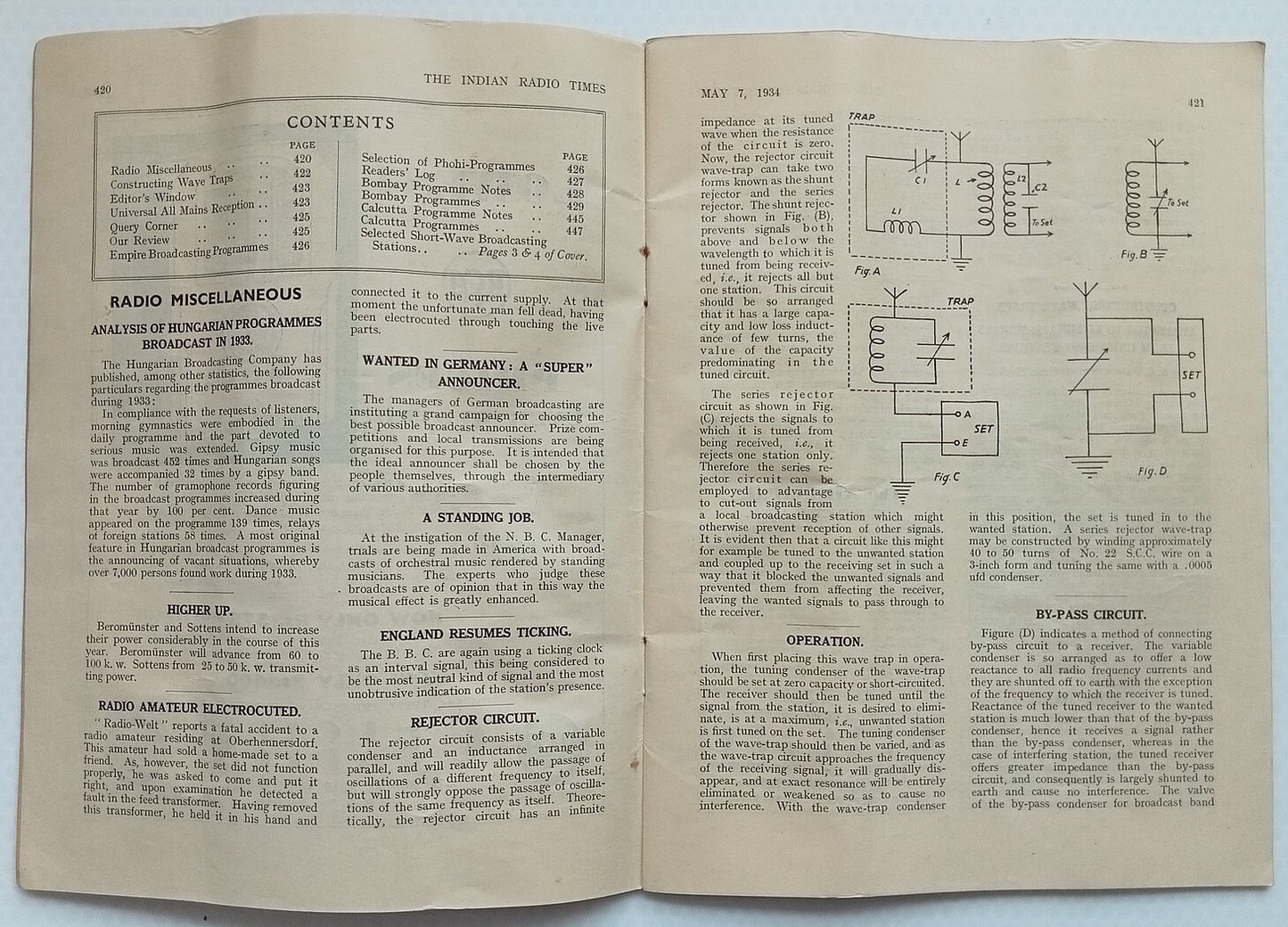 (AOP) THE INDIAN RADIO TIMES May 1934 issue