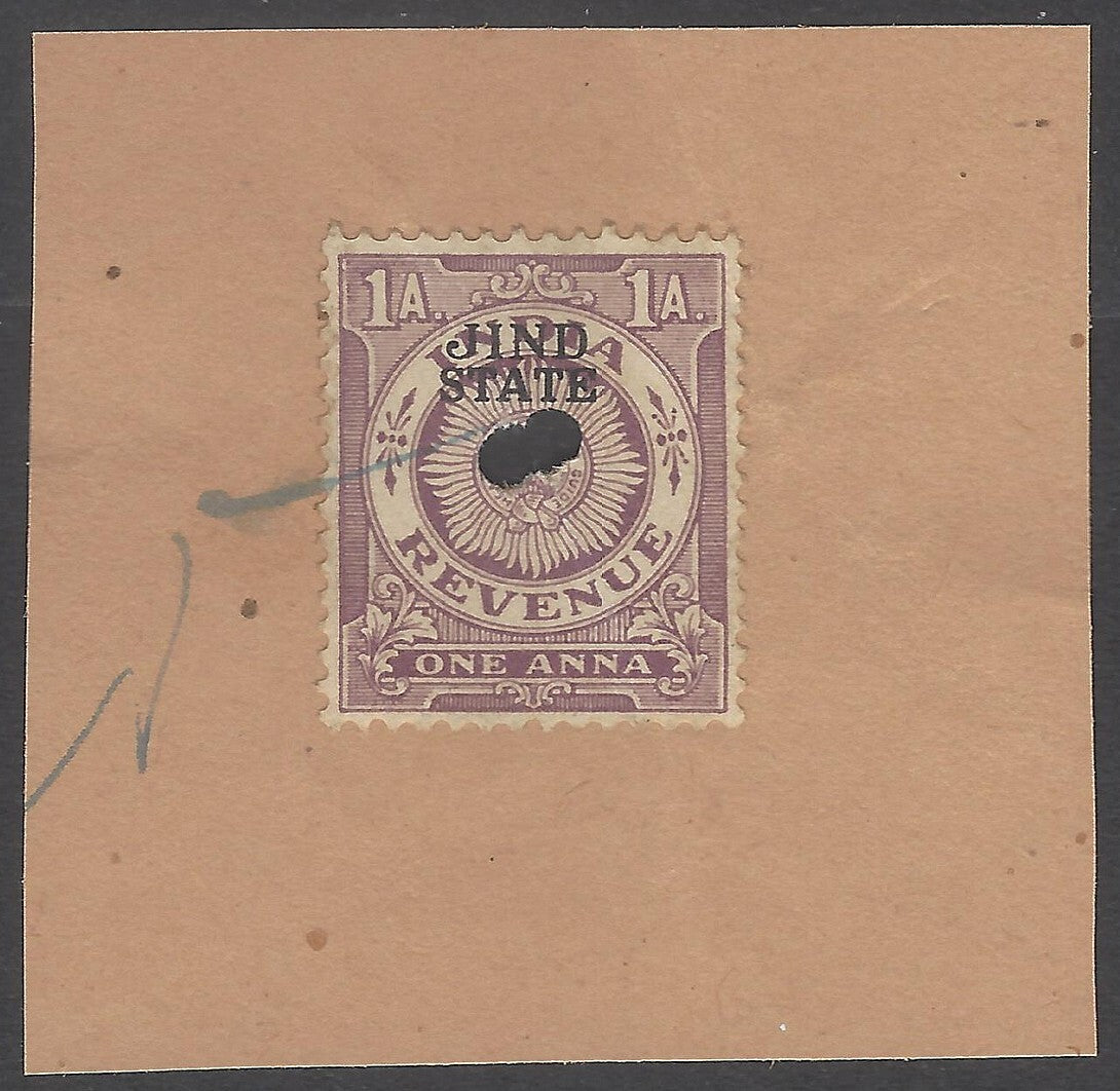 AOP India JIND State revenue 1a violet