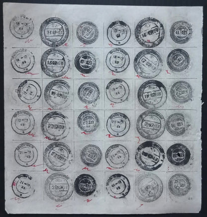 India 1955-67 Post Office daily postmark proof impression sheets (24)