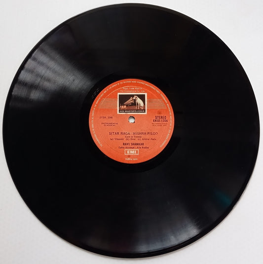 India HMV 33rpm record - Instrumental Classical by Ravi Shankar - Sitar Raga
