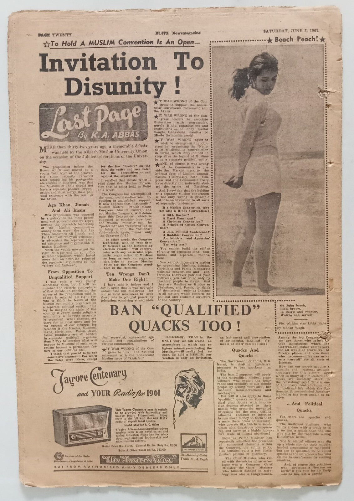 AOP India BLITZ 3 June 1961 BID TO MAKE CONGO A NATO COLONY (R )