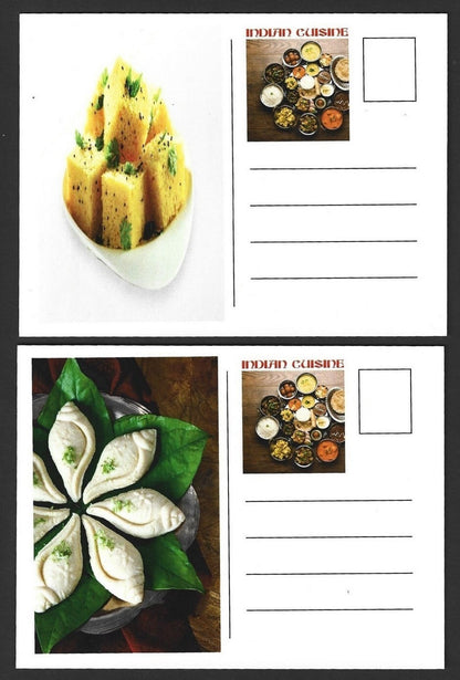 India 2017 Indian Cusine set of 24 maxicards