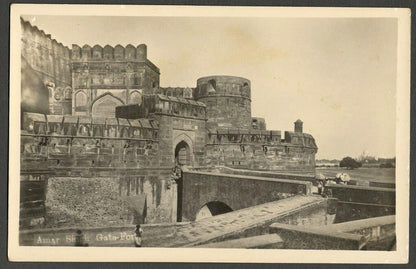 AOP India vintage rppc real photo postcard AMAR SINGH GATE, JODHPUR