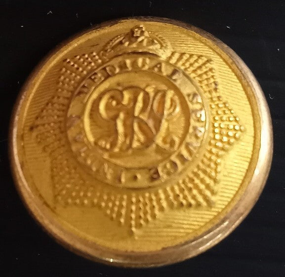 KING GEORGE V INDIAN MEDICAL SERVICE BRITISH INDIA ARMY GVIR coat button